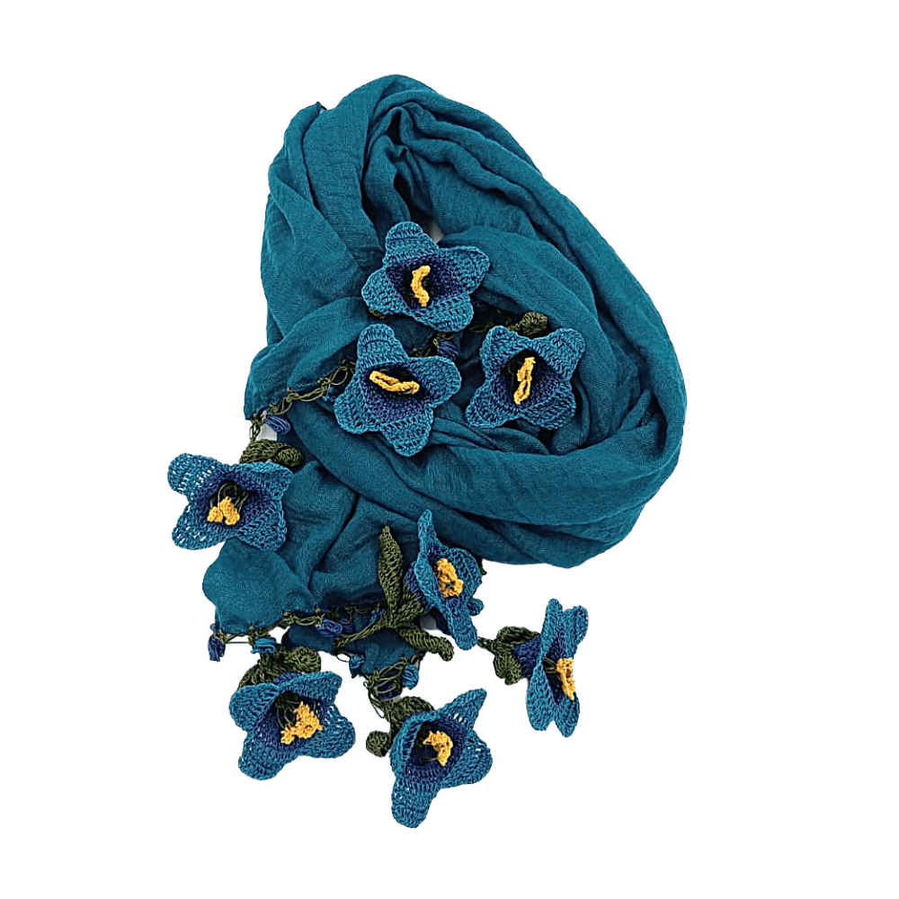 Yeşil Pamuklu Fular - Görsel 3