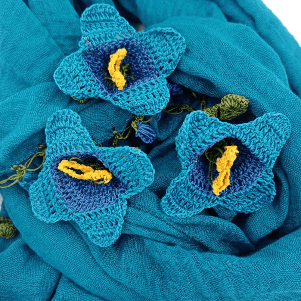 Yeşil Pamuklu Fular - Görsel 2