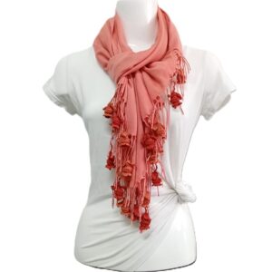 Açık Tarçın Tığ Oyalı Paşmina Fular